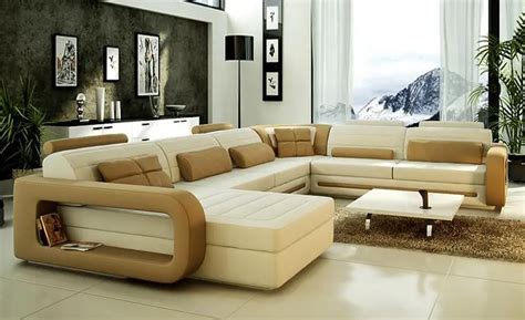 Sofa Modern Design Hot Sale Top Grain leather Sofas Corner Couches with ...