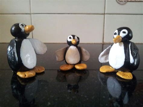 Clay pingu made by me | Food, Clay, Pingu