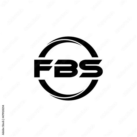 FBS letter logo design with white background in illustrator, vector ...