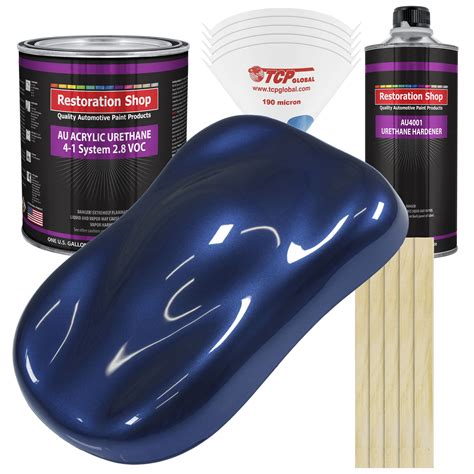Restoration Shop Daytona Blue Metallic Acrylic Urethane Auto Paint Complete Gallon Paint Kit ...