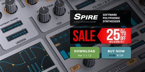 Reveal Sound offers 25% off Spire synthesizer plugin