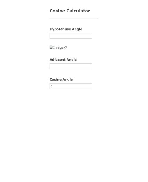 Cosine Calculator Form Template | Jotform