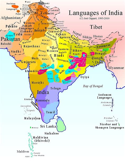 TITUS Didactica: Language Map India: Map frame