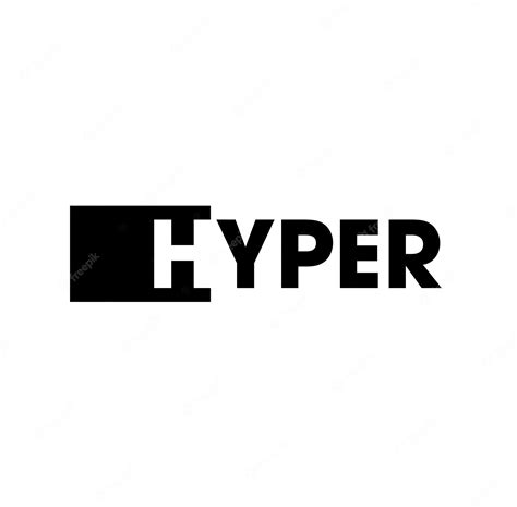 Premium Vector | Hyper company logo name hyper lettering typography