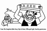 Coloring Bible Calf Golden Commandments Pages Moses Exodus Ten Crafts  sketch template