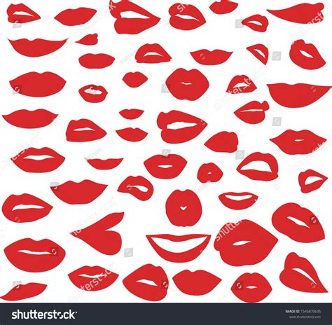 Red Lips Sexy Vector Silhouette Stock Vector (Royalty Free) 1545870635 ...