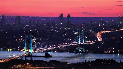 Stockvideo von bridge traffic at sunset in istanbul, | 4518605 | Shutterstock