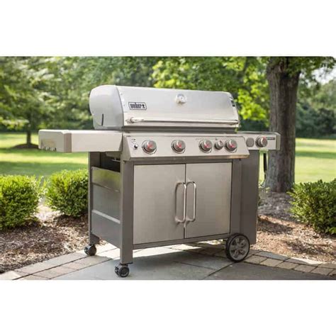 Weber Genesis II S-435 Liquid Propane Grill Stainless Steel 4 burners ...