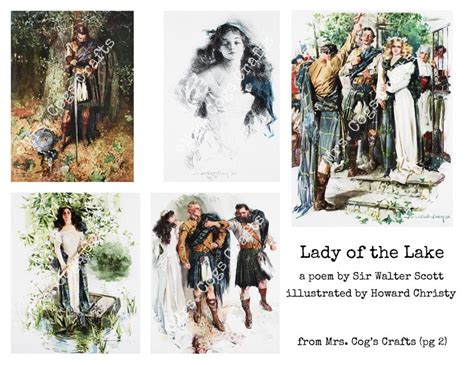 Lady of the Lake a poem by Walter Scott Printable Images | Etsy