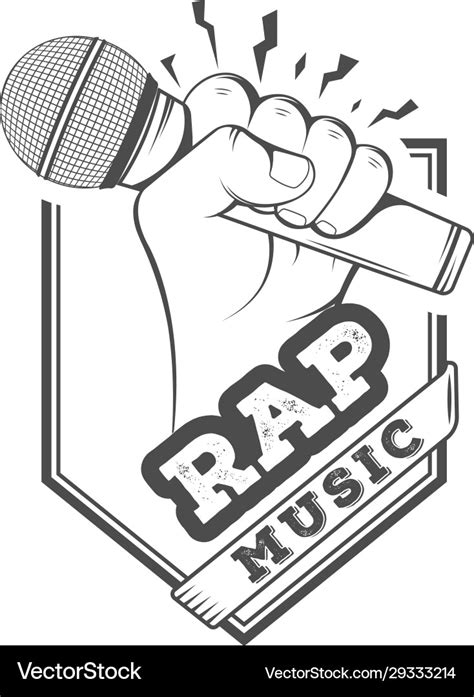 Rap music logo Royalty Free Vector Image - VectorStock