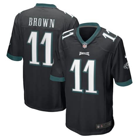 Men's Philadelphia Eagles A.J. Brown Nike Black Game Jersey