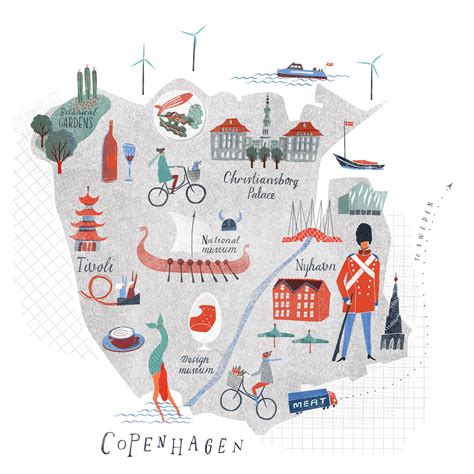 Copenhagen Map - Map Of The City Of Copenhagen Denmark Stock Vector ...