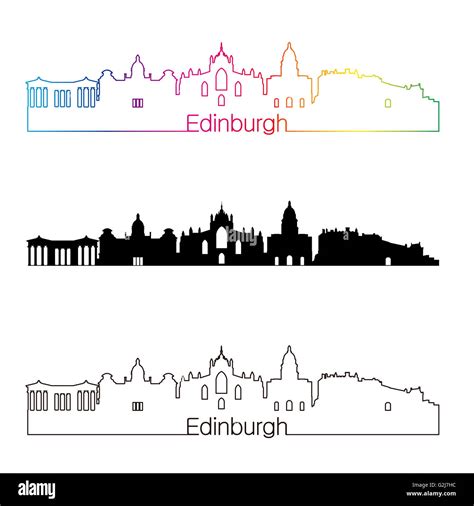 Edinburgh skyline silhouette hi-res stock photography and images - Alamy