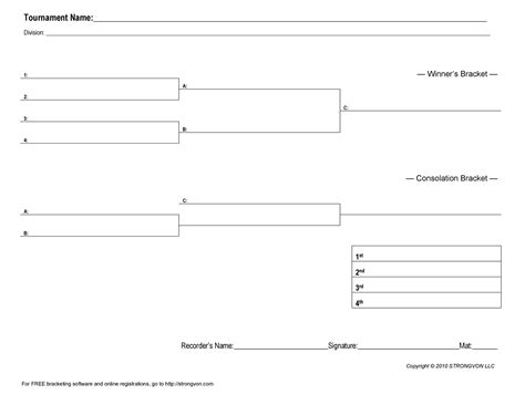 34 Blank Tournament Bracket Templates (&100% FREE) ᐅ TemplateLab