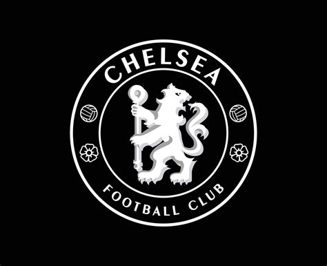 Chelsea Club Logo White Symbol Premier League Football Abstract Design ...