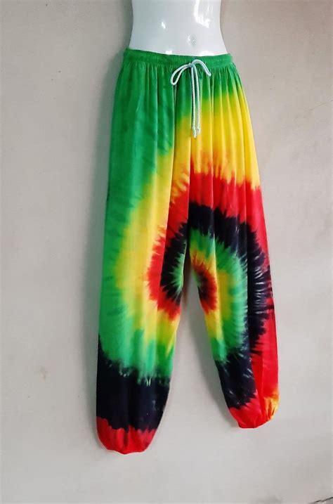 Rasta Tie Dye Reggae Pants Party Pants Travel Pants | Etsy