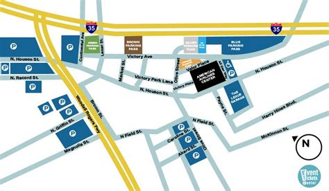 American Airlines Center Parking Map