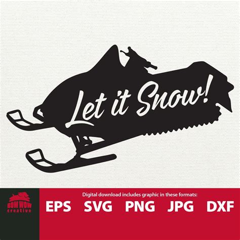 Let It Snowmobile Svg Snowmobile Svg Snowmobile Clipart Snowmobiling Svg Sledding Svg Snow ...