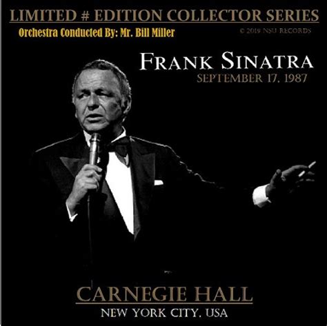 Frank Sinatra live at Carnegie hall 1987 september 17th ltd | Etsy