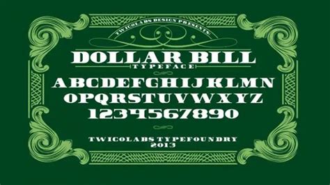 Dollar Bill Font Free Download - All Your Fonts