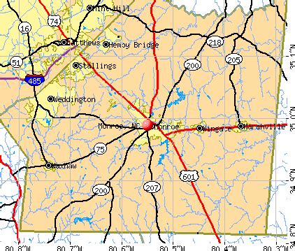 Monroe, North Carolina (NC 28110) profile: population, maps, real estate, averages, homes ...