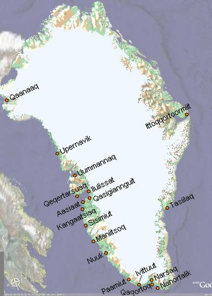 Maps: Satellite Map Greenland