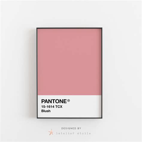 Blush Pantone Pink Pantone Pink Pantone Poster Blush | Etsy