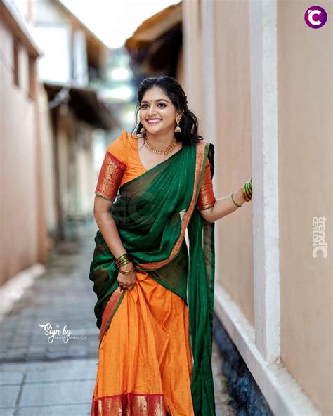 Patharamattu Serial Actress Gopika Kukku Shines in Half Saree