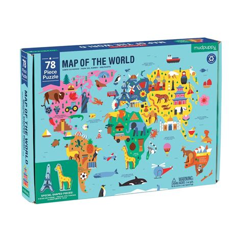 Map of the World Geography Puzzle - Mudpuppy