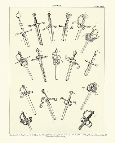 Examples Of Sword Hilt Designs Guard Grip And Pommel Stock Illustration - Download Image Now ...