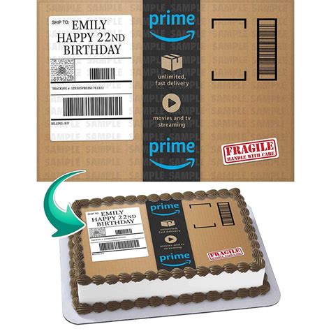Amazon Prime Edible Cake Image Topper Personalized Picture 1/4 Sheet (8"x10.5") - Walmart.com ...