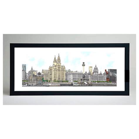 Liverpool Colour Waterfront Print - Paint By Pablo | Liverpool Gift Company