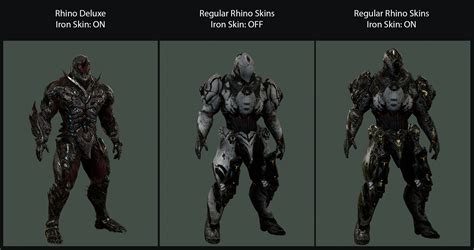 Rhino Deluxe Iron Skin effect for regular skins - Art, Animation, & UI - Warframe Forums