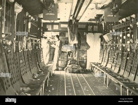 Interior of the twin-engine tactical transport Fairchild C -119 Flying ...