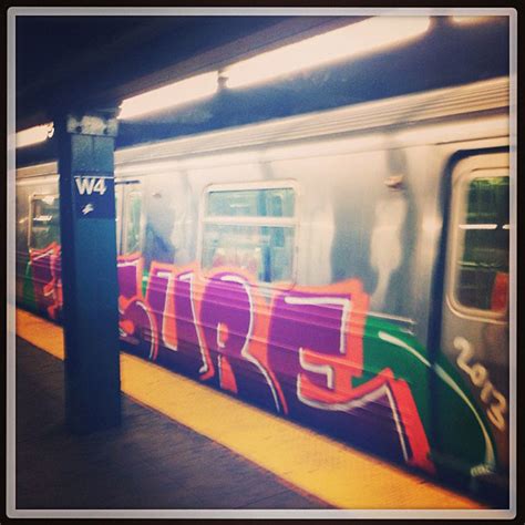 Photo: Old School Graffiti-Marked Subway Train Spotted At W 4th Street Station - Gothamist