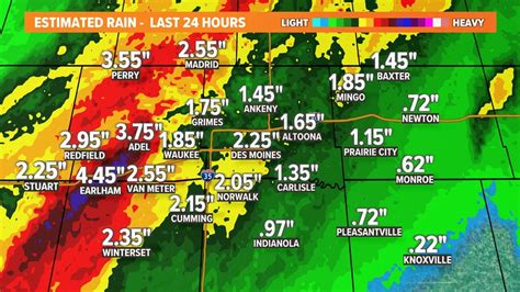 Rainfall totals from central Iowa's storms on Saturday night | weareiowa.com