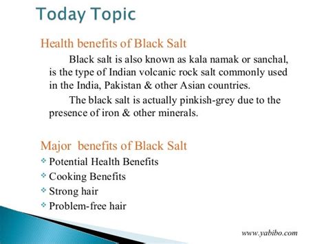 Health benefits of black salt