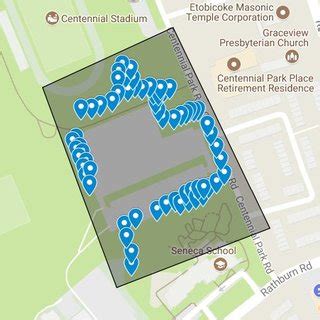 Map of Zone B (South of Centennial Stadium) in Centennial Park ...