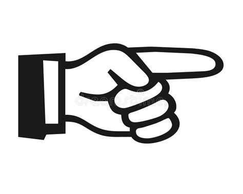 Finger pointing symbol stock illustration. Illustration of pointing ...