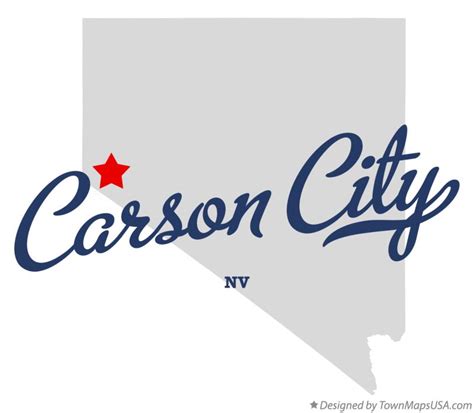 Map of Carson City, NV, Nevada