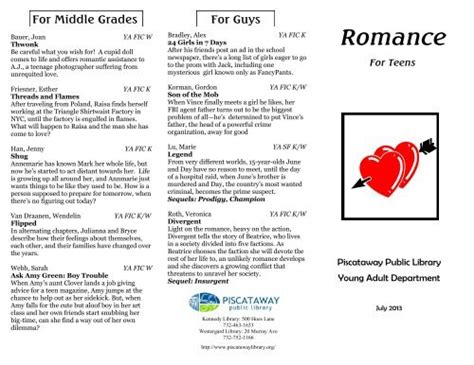 Romance - Piscataway Public Library