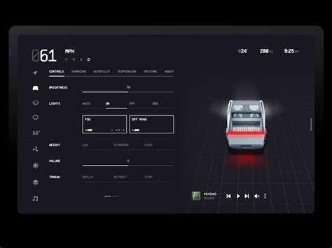 Tesla Cybertruck Dashboard by Daniel Kim on Dribbble