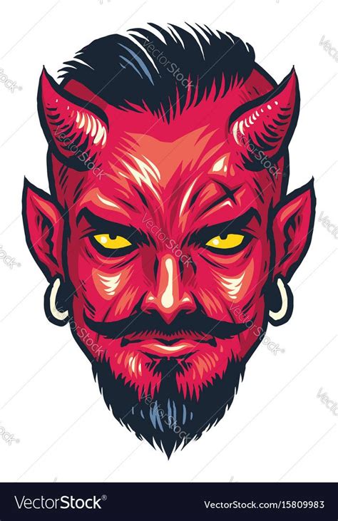 Demons Head. Tattoo Vector in Tattoo-Art Vector "The Different Vectors of The Grey King" Demon ...