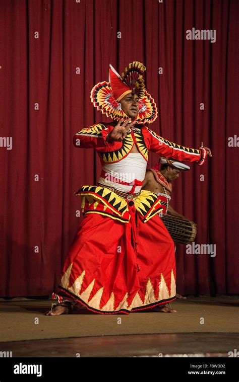 The Thelme dance as part of the Kandyan dance, on stage at a YMBA Stock Photo: 93372414 - Alamy