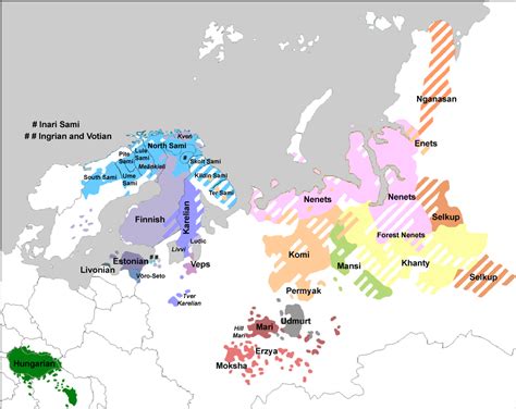 Uralic languages across Euroasia - Maps on the Web