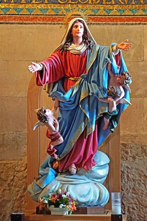 Virgin Mary Statue, Jerusalem - Catholic Stock Photo