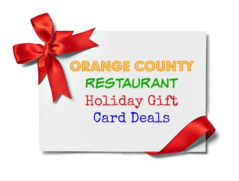 OC Restaurant Holiday Gift Card Deals