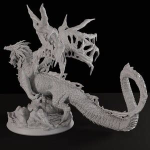 Ancient Time Dragon 3D Printed Fantasy Tabletop Miniature 28MM 45MM Dungeons and Dragons DND - Etsy