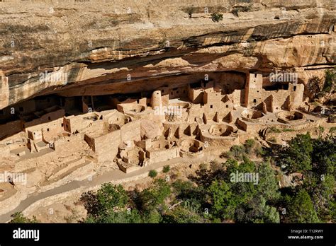 Cliff Palace, Cliff dwellings in Mesa-Verde-National Park, UNESCO world heritage site, Colorado ...