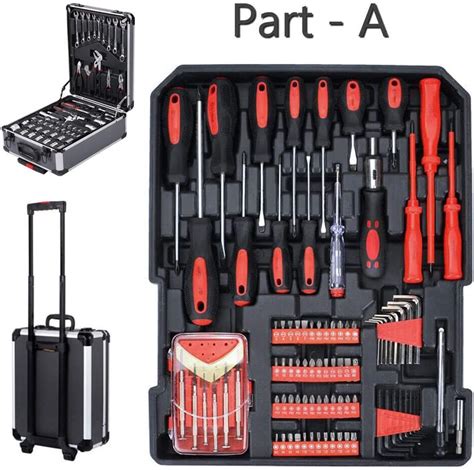 810 Pcs Tool Set Case Mechanics Kit Box Organize Castors Toolbox Trolley + Free | eBay